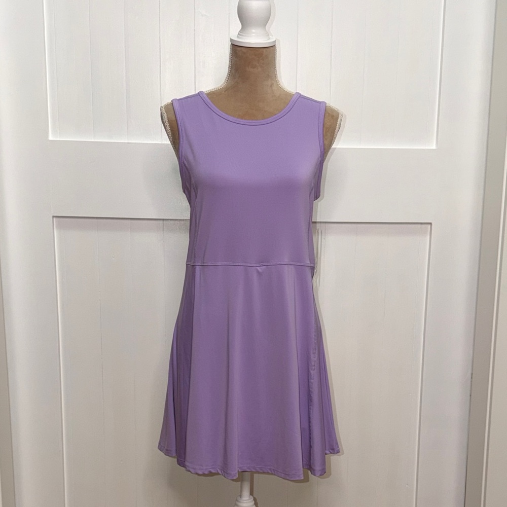 LPGA Sleeveless Lilac Fit-and-Flare Mini Dress Size Large